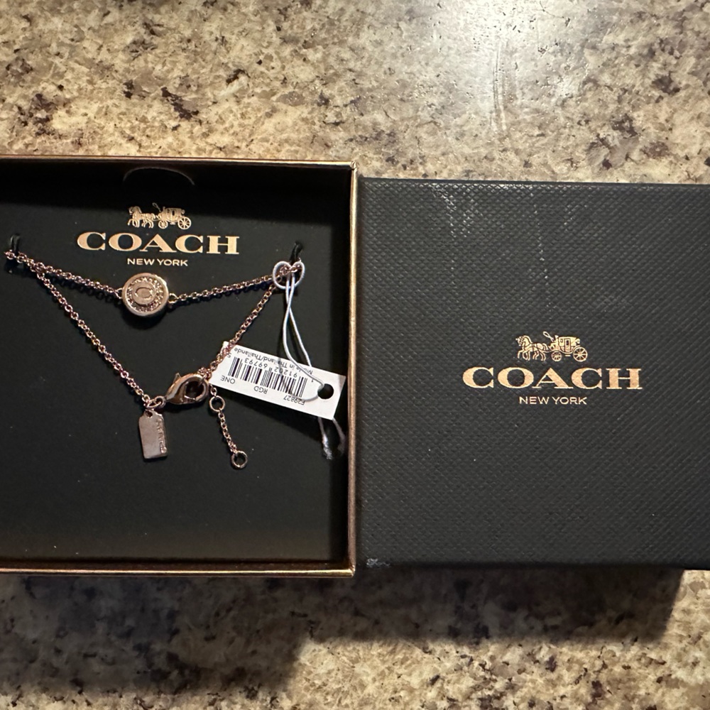 Coach Rose Gold Pendant Bracelet